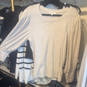 Nation LTD Light Gray Long Sleeve Top